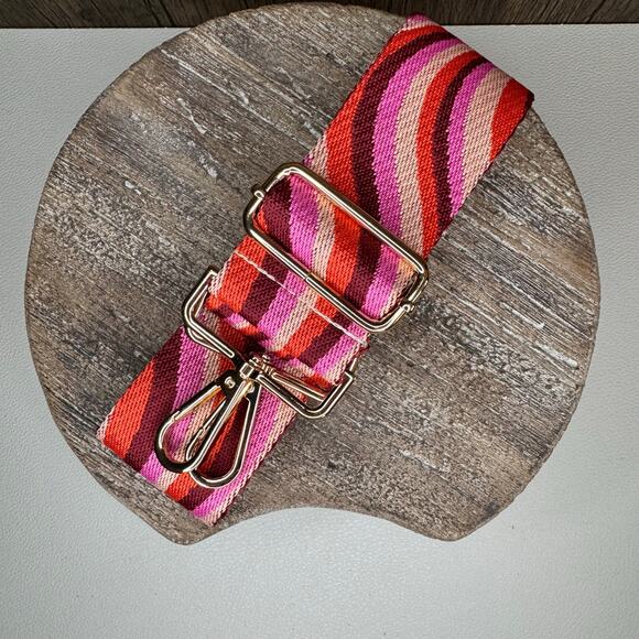 Wide Striped Purse Strap Adjustable Crossbody Guitar Strap NEW FAST SHIP - Picture 1 of 4